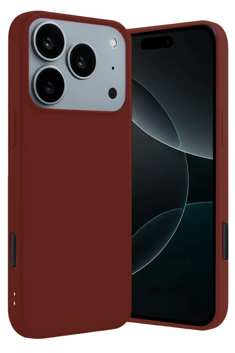 Newface Apple iPhone 17 Pro First Silikon - Bordo