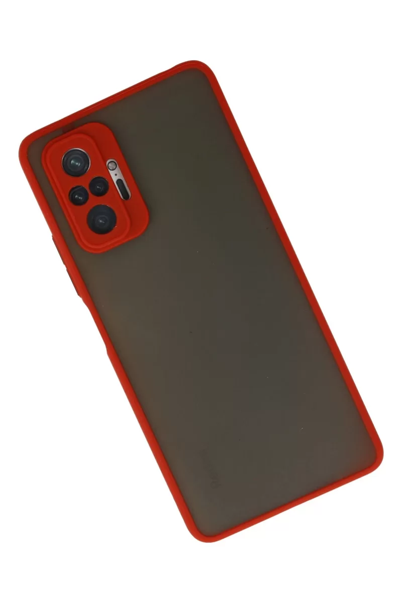 Newface Xiaomi Redmi Note 10 Pro Kılıf Montreal Silikon Kapak - Kırmızı