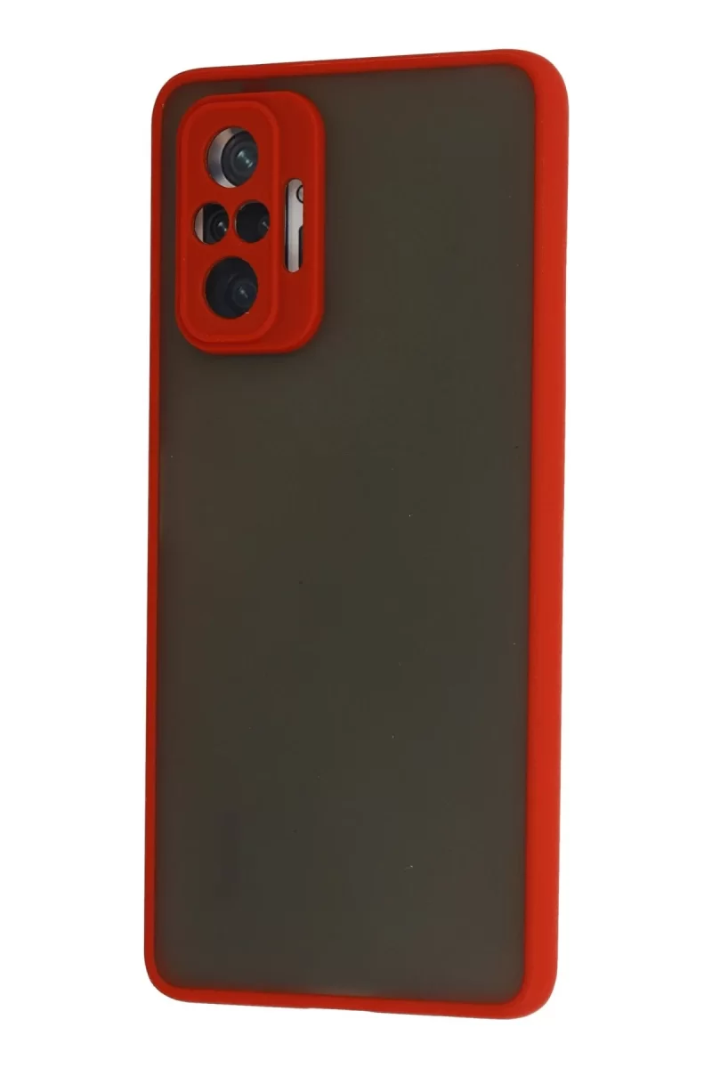 Newface Xiaomi Redmi Note 10 Pro Kılıf Montreal Silikon Kapak - Kırmızı