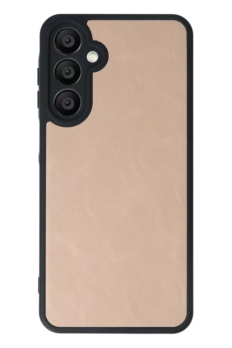 Newface Samsung Galaxy A15 4G Kılıf Aras Deri Kapak - Pudra