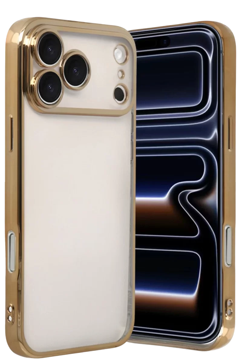 Newface Apple iPhone 17 Pro Max Razer Lensli Silikon - Gold