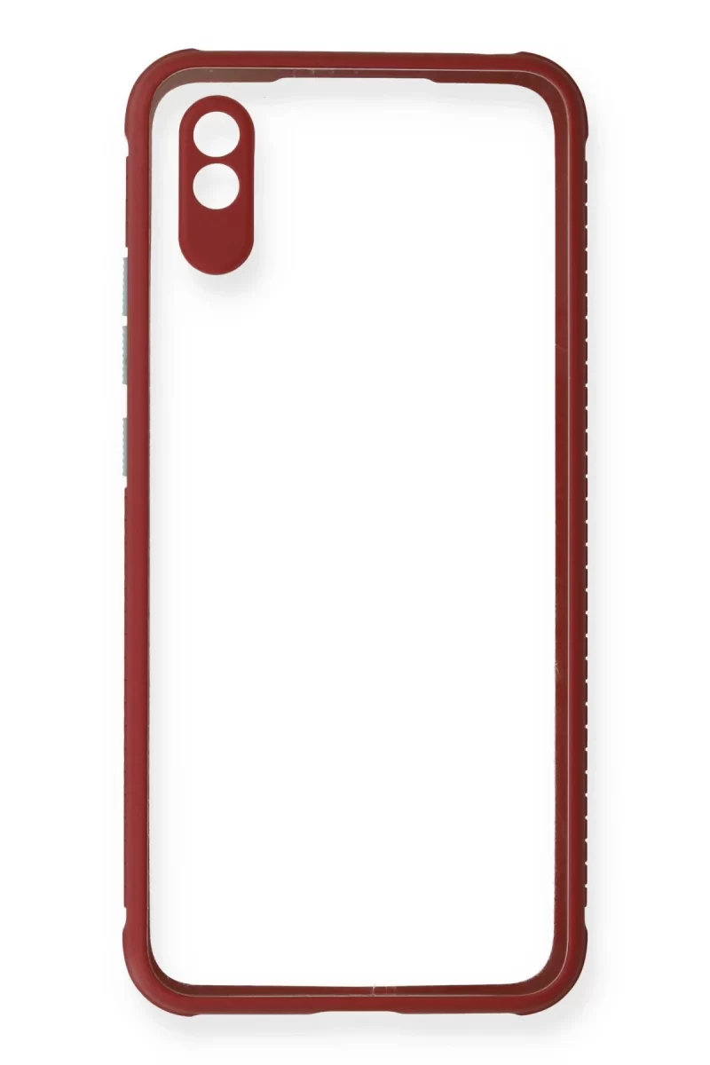 Newface Xiaomi Redmi 9A Kılıf Miami Şeffaf Silikon - Fuşya