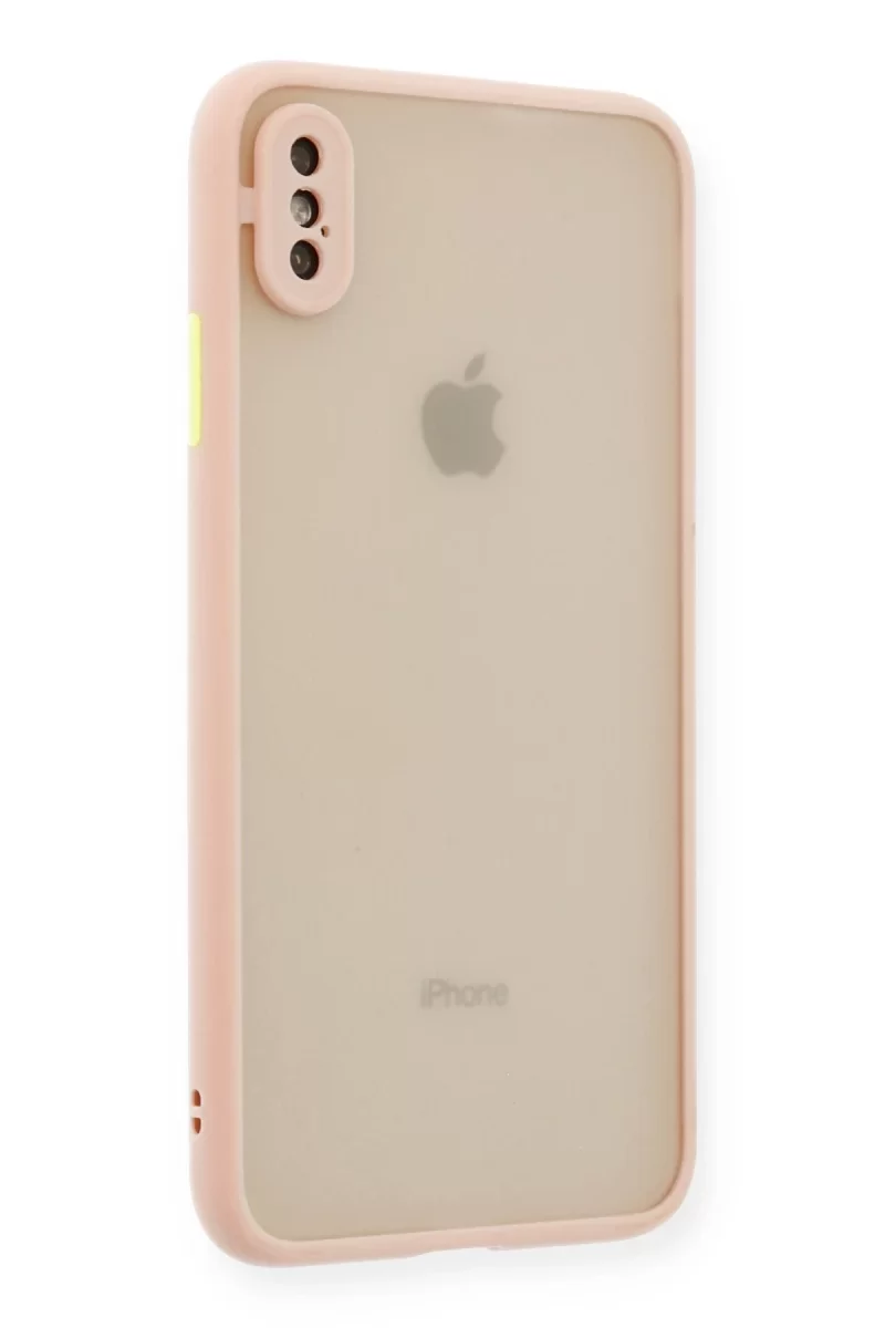 Newface Apple iPhone XS Max Kılıf Montreal Silikon Kapak - Pembe
