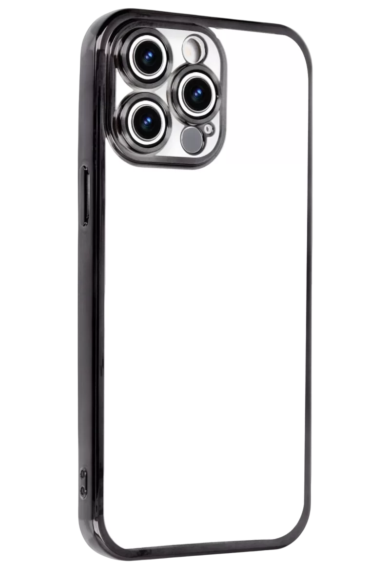 Newface Apple iPhone 15 Pro Max Razer Lensli Silikon - Siyah