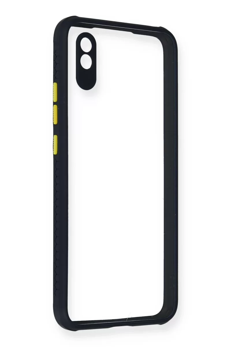 Newface Xiaomi Redmi 9A Kılıf Miami Şeffaf Silikon - Lacivert