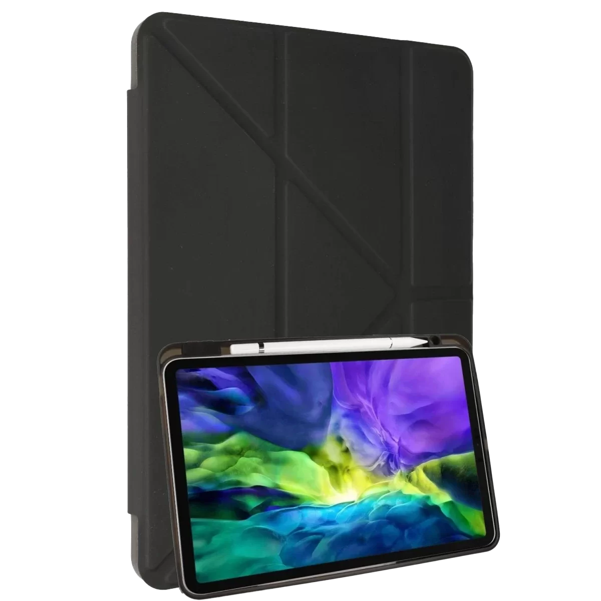 Newface Samsung Galaxy X910 Tab S9 Ultra 14.6 Kılıf Kalemlikli Mars Tablet Kılıfı - Koyu Gri