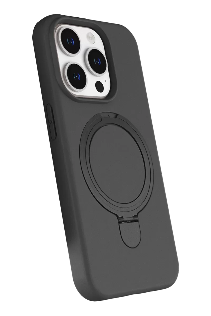 Newface Apple iPhone 15 Pro Max Regal Magsafe Standlı Kapak - Titan Gri