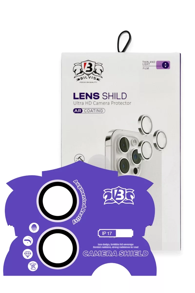 Newface Apple iPhone 17 Bilvis Titan Kamera Lens - Lila