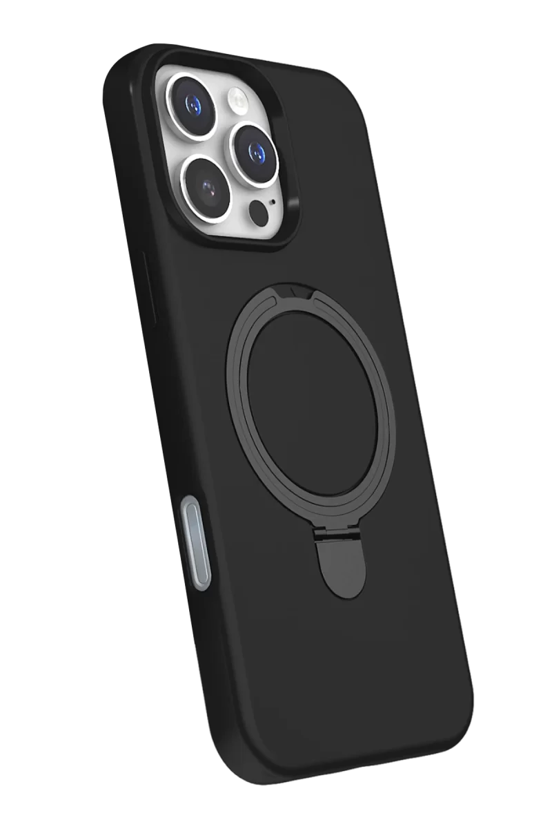 Newface Apple iPhone 16 Pro Regal Magsafe Standlı Kapak - Siyah