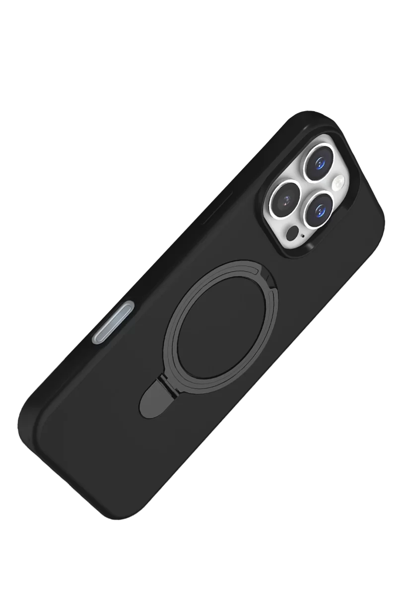 Newface Apple iPhone 16 Pro Regal Magsafe Standlı Kapak - Siyah
