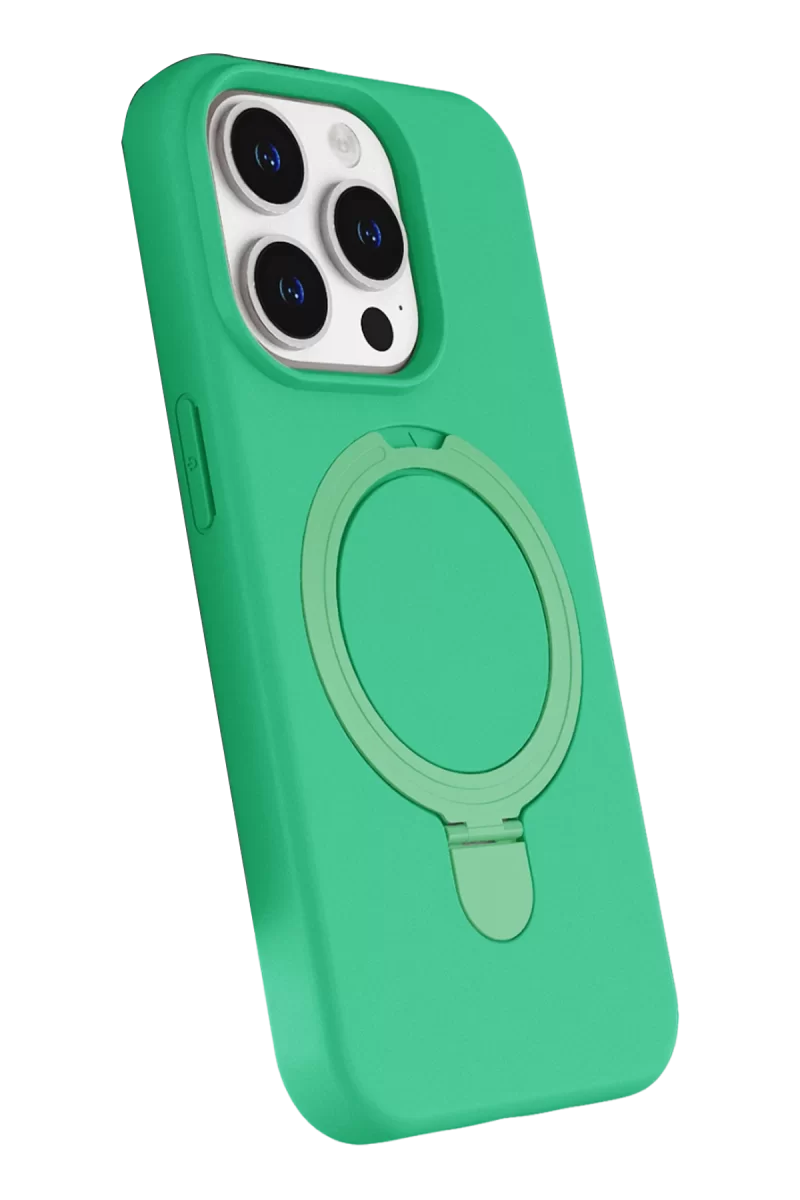 Newface Apple iPhone 14 Pro Max Regal Magsafe Standlı Kapak - Yeşil