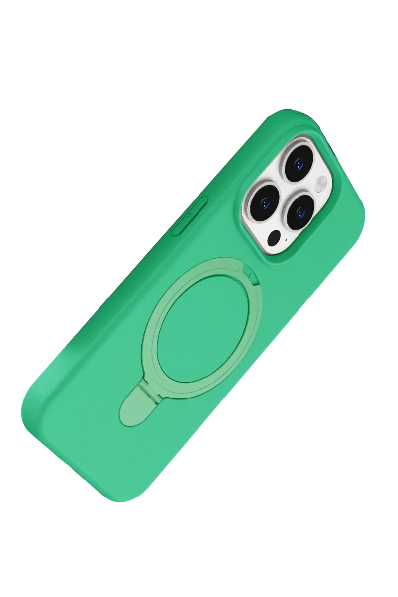 Newface Apple iPhone 14 Pro Max Regal Magsafe Standlı Kapak - Yeşil