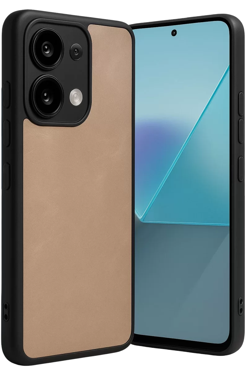 Newface Xiaomi Redmi Note 13 4G Kılıf Aras Deri Kapak - Pudra