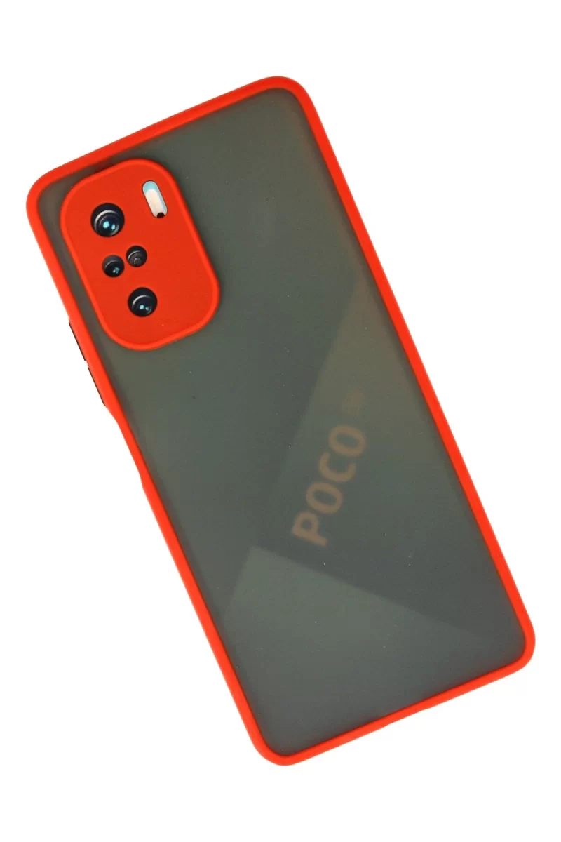 Newface Xiaomi Poco F3 Kılıf Montreal Silikon Kapak - Kırmızı