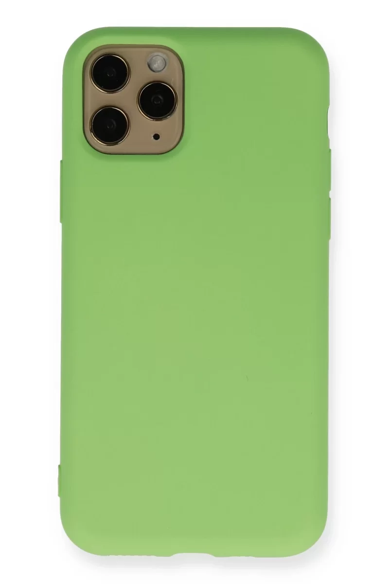 Newface Apple iPhone 11 Pro Kılıf Nano içi Kadife Silikon - Yeşil