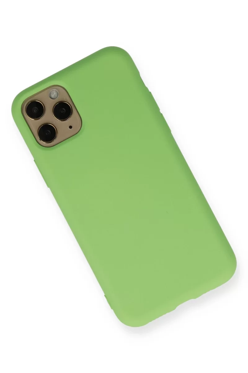 Newface Apple iPhone 11 Pro Kılıf Nano içi Kadife Silikon - Yeşil