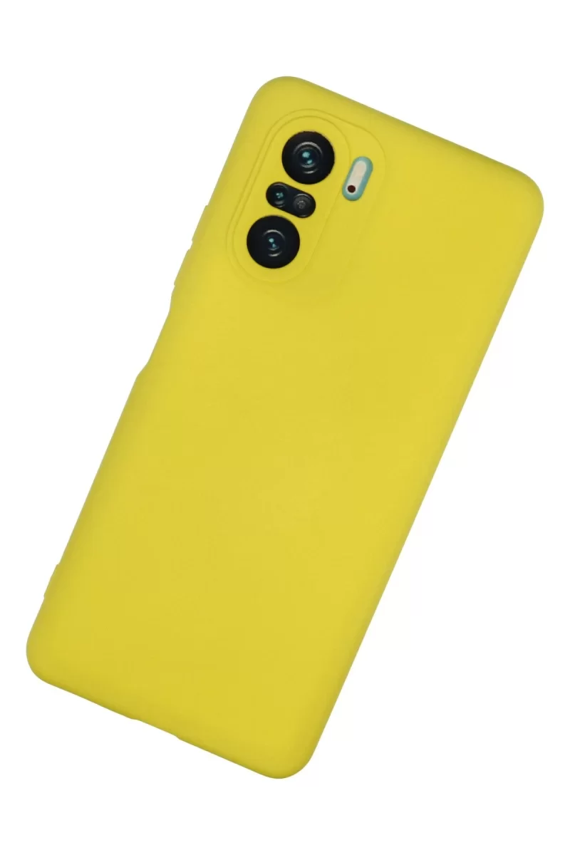 Newface Xiaomi Poco F3 Kılıf Nano içi Kadife Silikon - Sarı