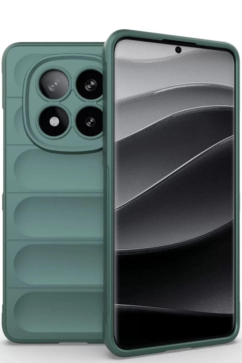Newface Xiaomi Redmi Note 14 Pro 5G Kılıf Optimum Silikon - Koyu Yeşil