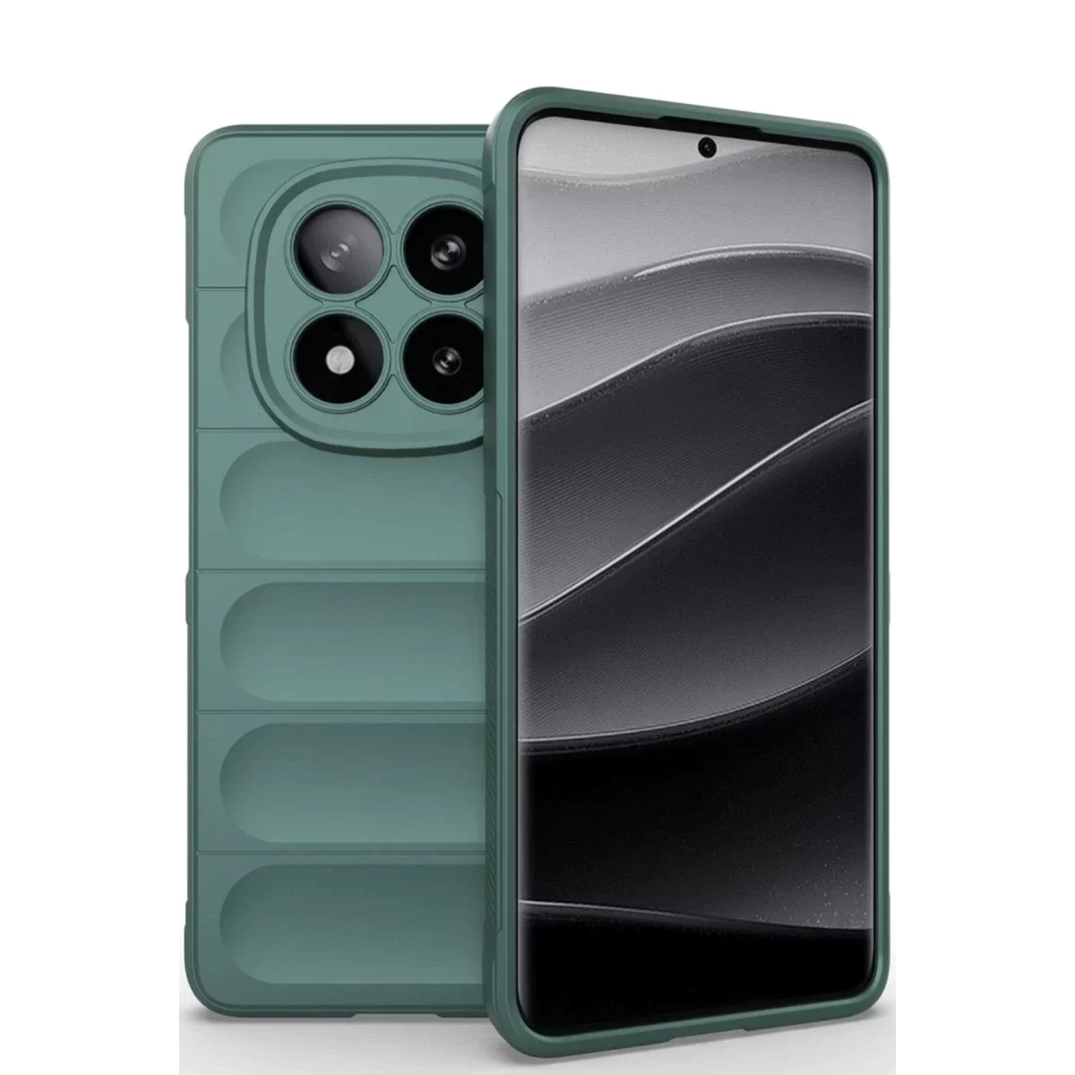 Newface Xiaomi Redmi Note 14 Pro 5G Kılıf Optimum Silikon - Koyu Yeşil