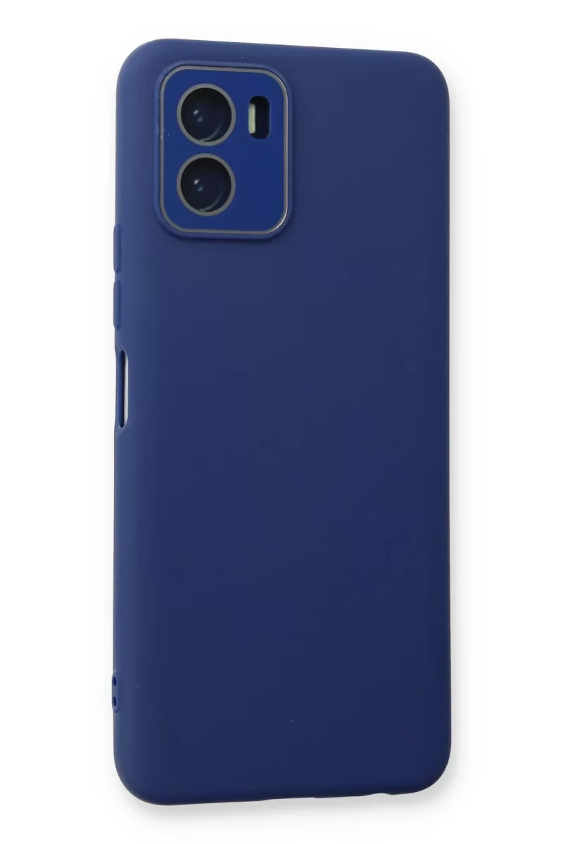 Newface Vivo Y15S Kılıf Lansman Glass Kapak - Sky Blue
