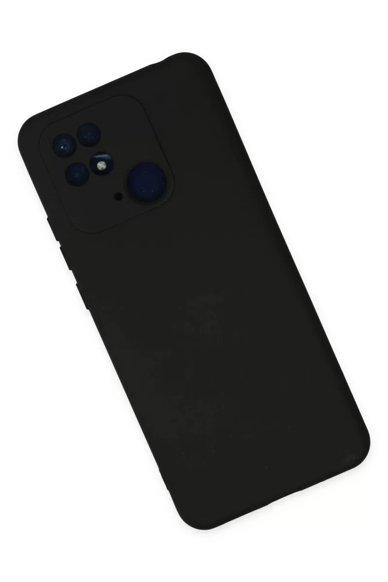 Newface Xiaomi Redmi 10C Kılıf Nano içi Kadife Silikon - Siyah