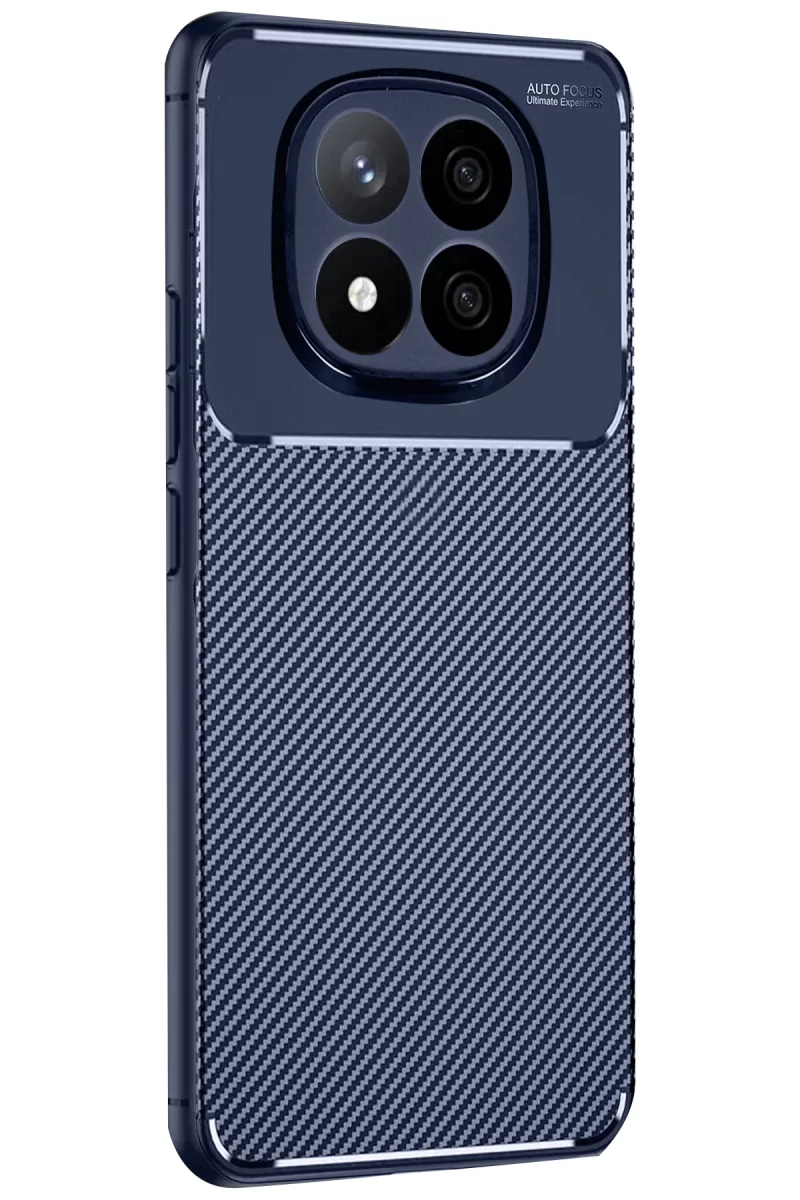 Newface Xiaomi Redmi Note 14 Pro Plus Kılıf Auto Focus Karbon Kapak - Lacivert
