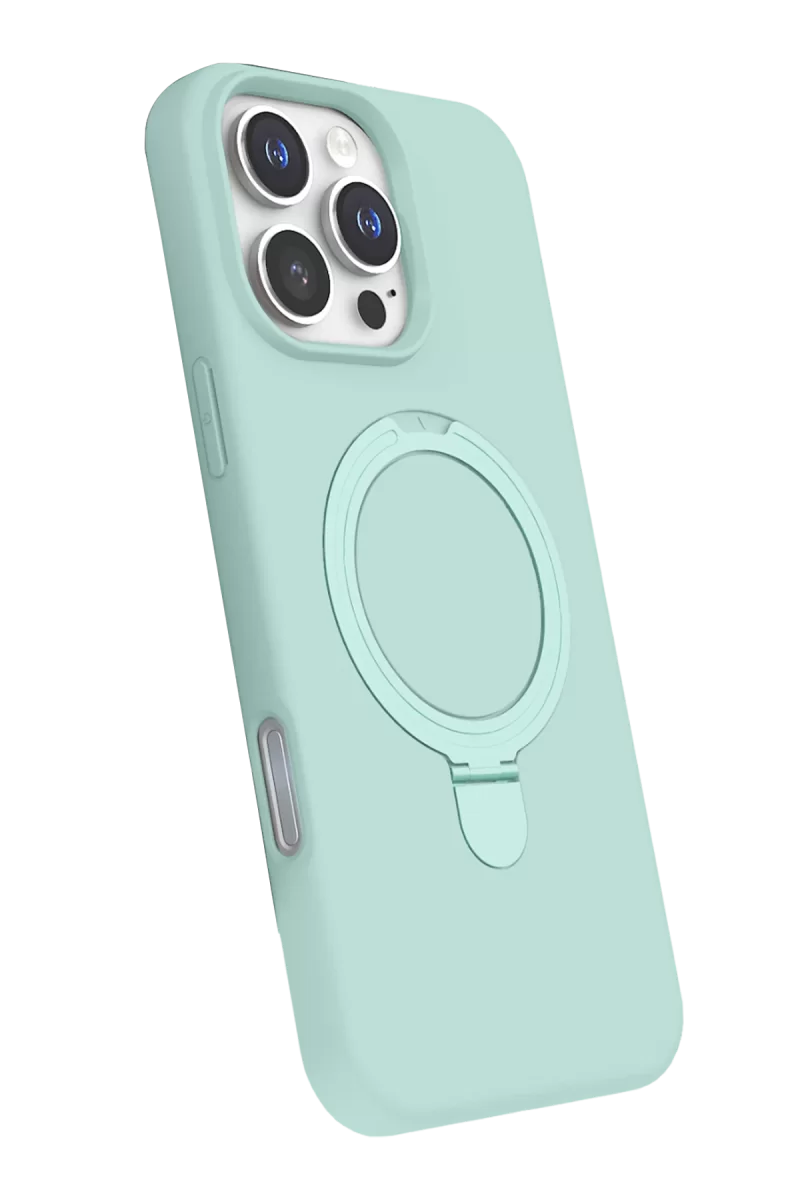 Newface Apple iPhone 16 Pro Max Regal Magsafe Standlı Kapak - Su Yeşili