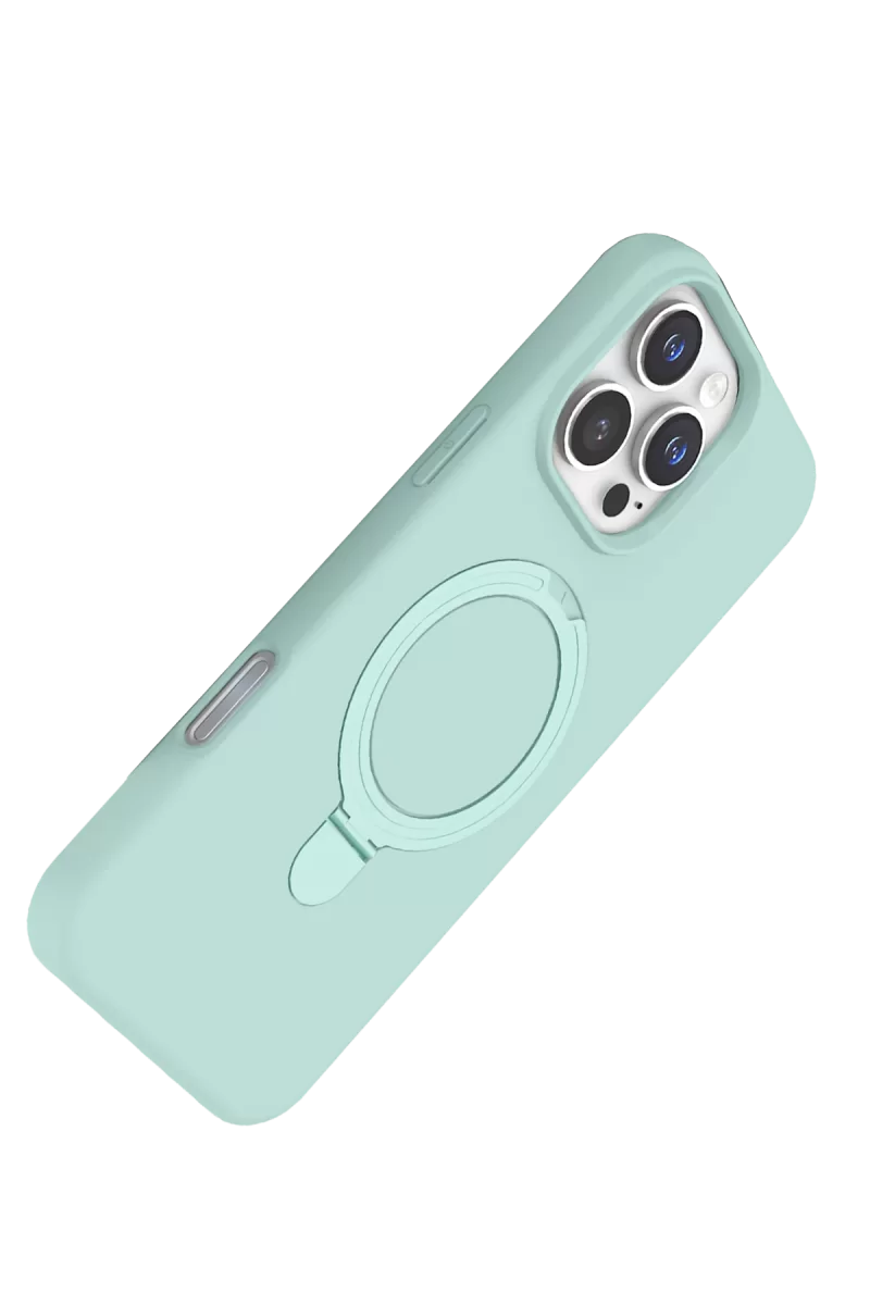 Newface Apple iPhone 16 Pro Max Regal Magsafe Standlı Kapak - Su Yeşili