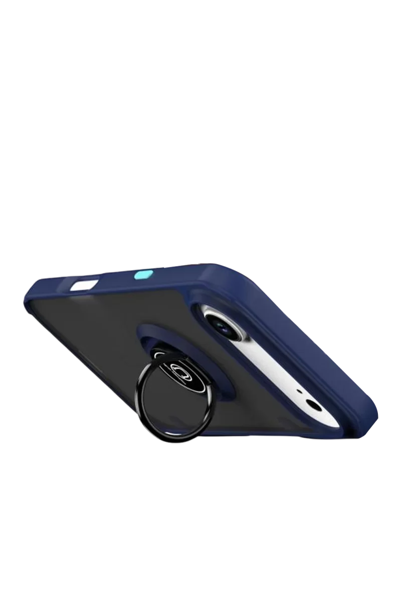 Newface Apple iPhone 17 Air Montreal Yüzüklü Silikon Kapak - Lacivert