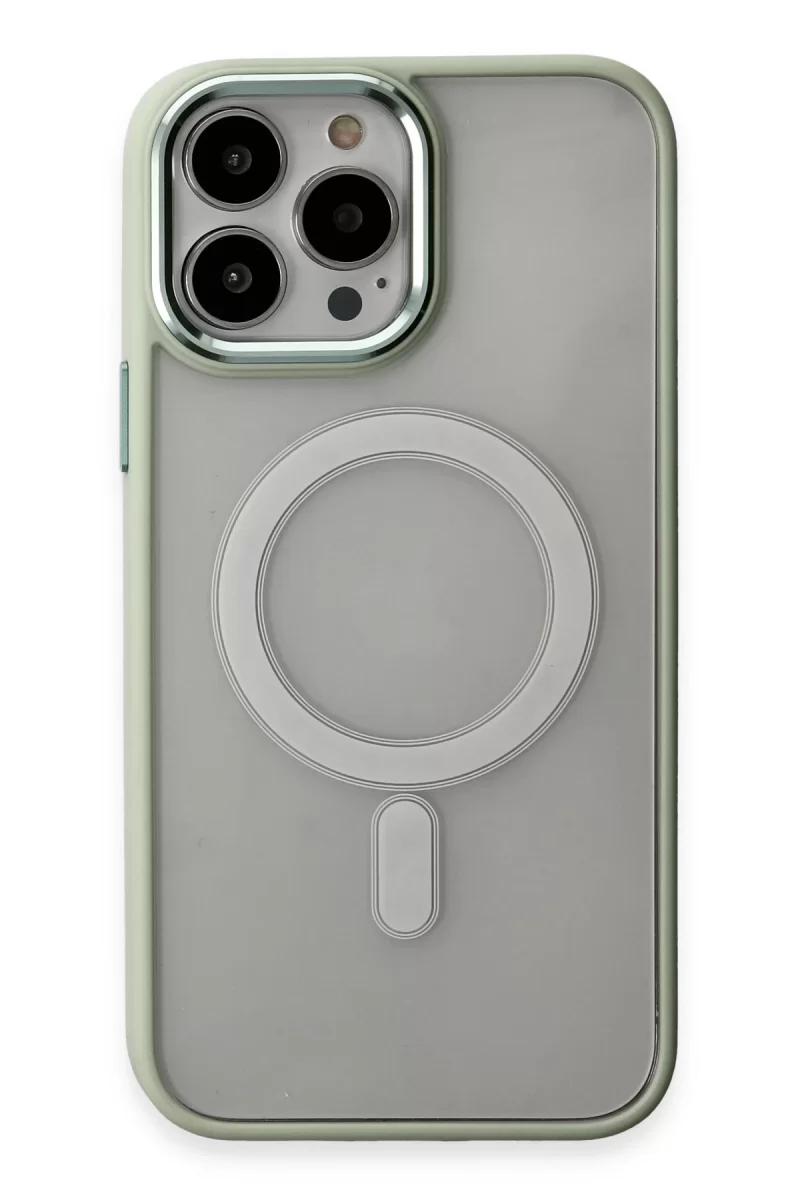 Newface Apple iPhone 15 Pro Max Kılıf Room Magneticsafe Silikon - Su Yeşili