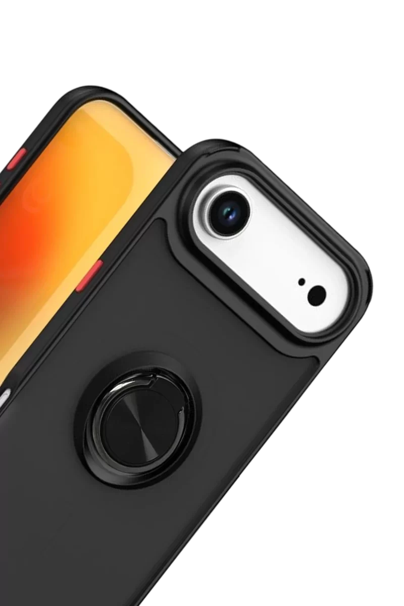 Newface Apple iPhone 17 Air Montreal Yüzüklü Silikon Kapak - Siyah
