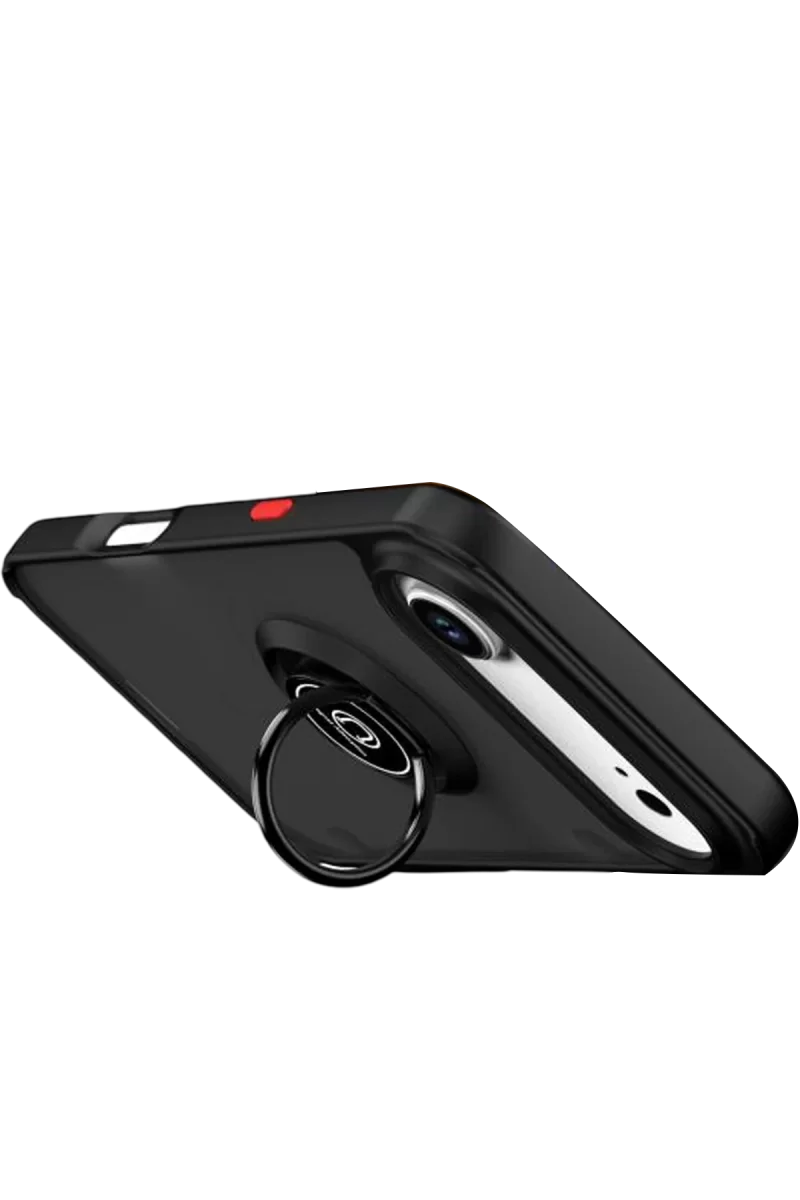 Newface Apple iPhone 17 Air Montreal Yüzüklü Silikon Kapak - Siyah