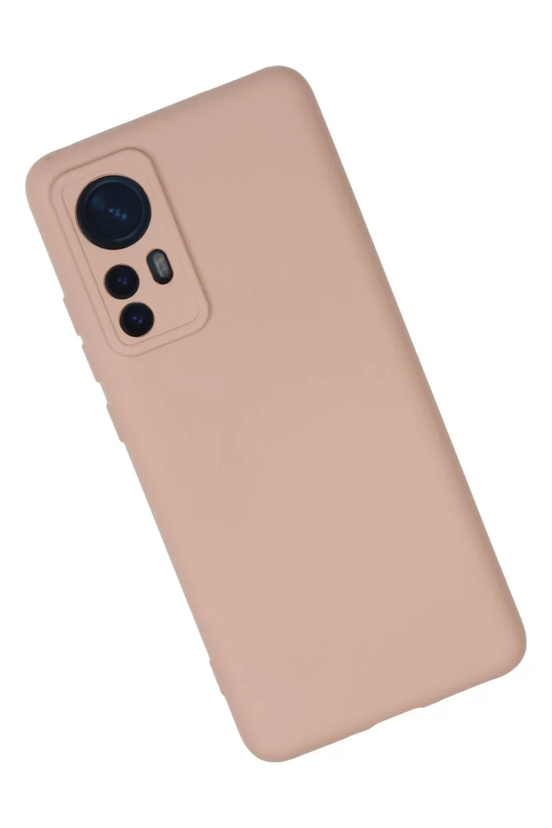 Newface Xiaomi Mi 12 Kılıf Nano içi Kadife Silikon - Pudra
