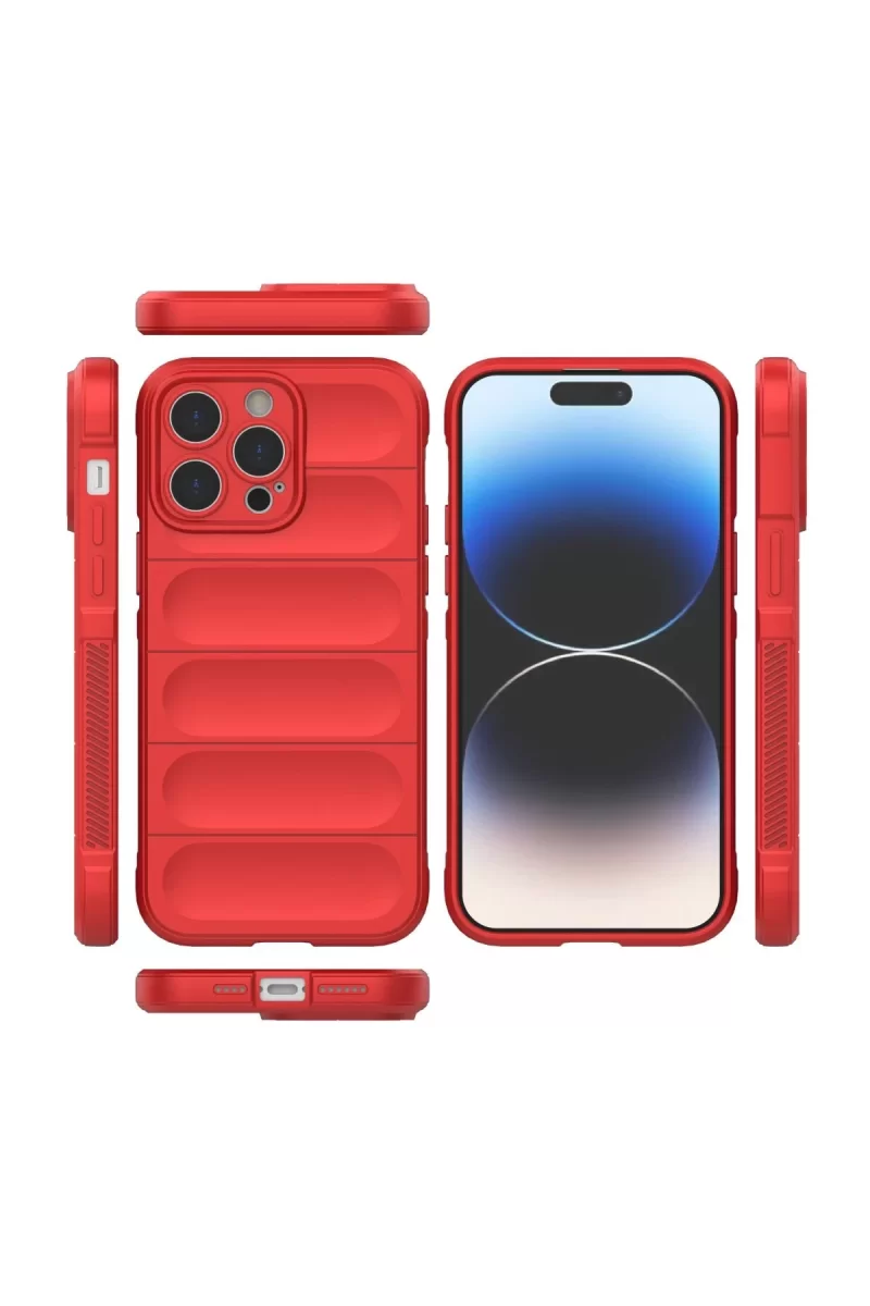 Newface Apple iPhone 15 Pro Max Kılıf Optimum Silikon - Kırmızı