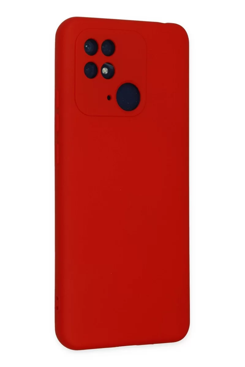 Newface Xiaomi Redmi 10C Kılıf Nano içi Kadife Silikon - Kırmızı
