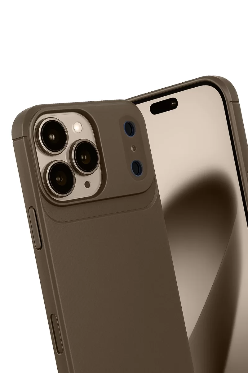 Newface Apple iPhone 17 Pro Auto Focus Karbon Kapak - Kahverengi