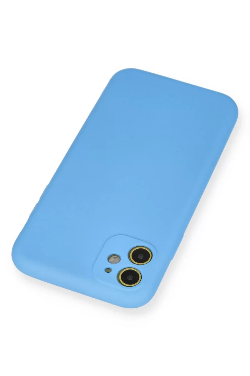 Newface Apple iPhone 11 Kılıf Nano içi Kadife Silikon - Mavi