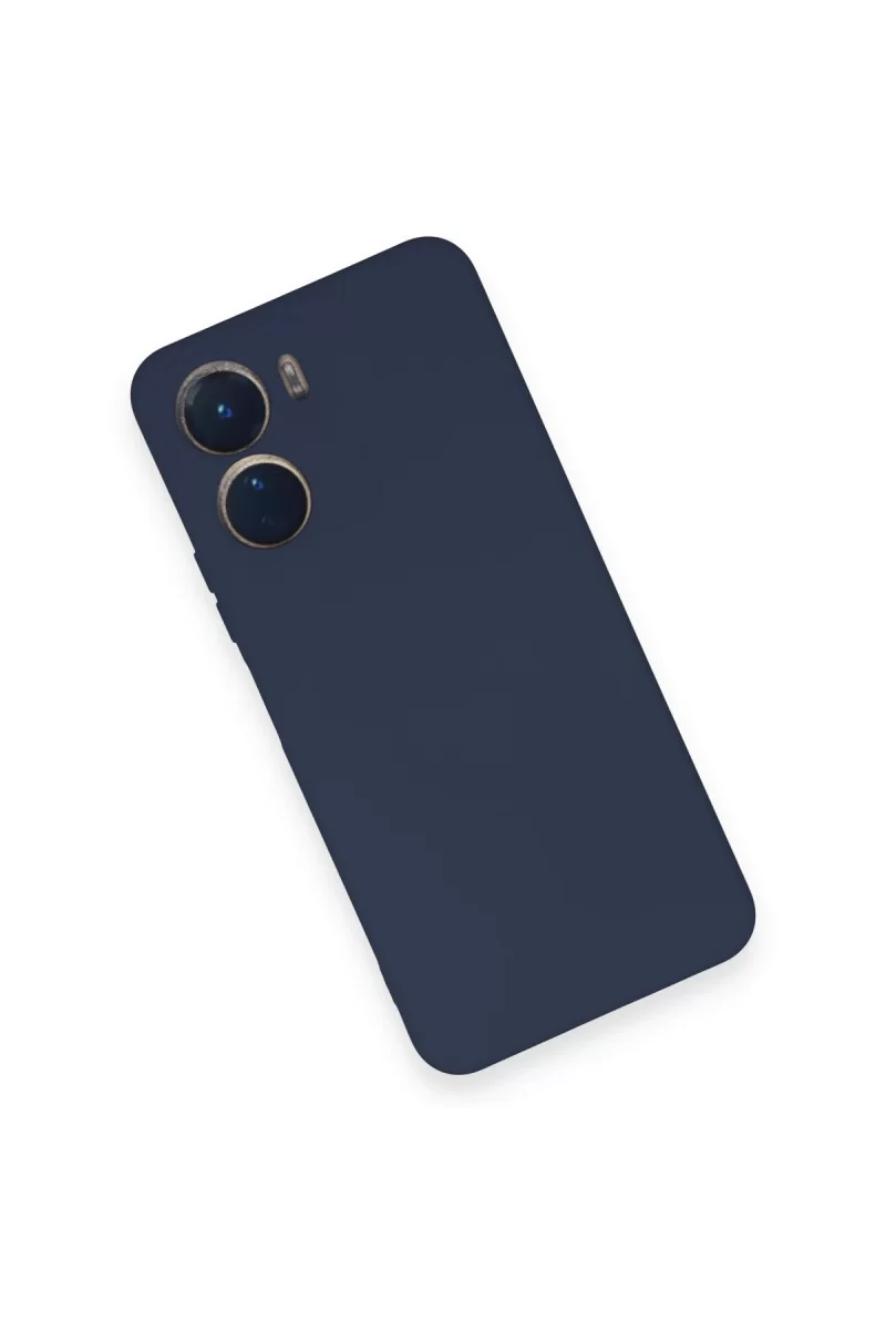Newface Vivo Y16 Kılıf Nano içi Kadife Silikon - Lacivert
