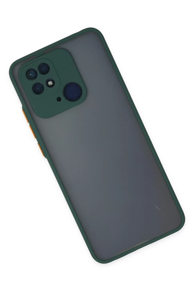 Newface Xiaomi Redmi 10C Kılıf Montreal Silikon Kapak - Yeşil