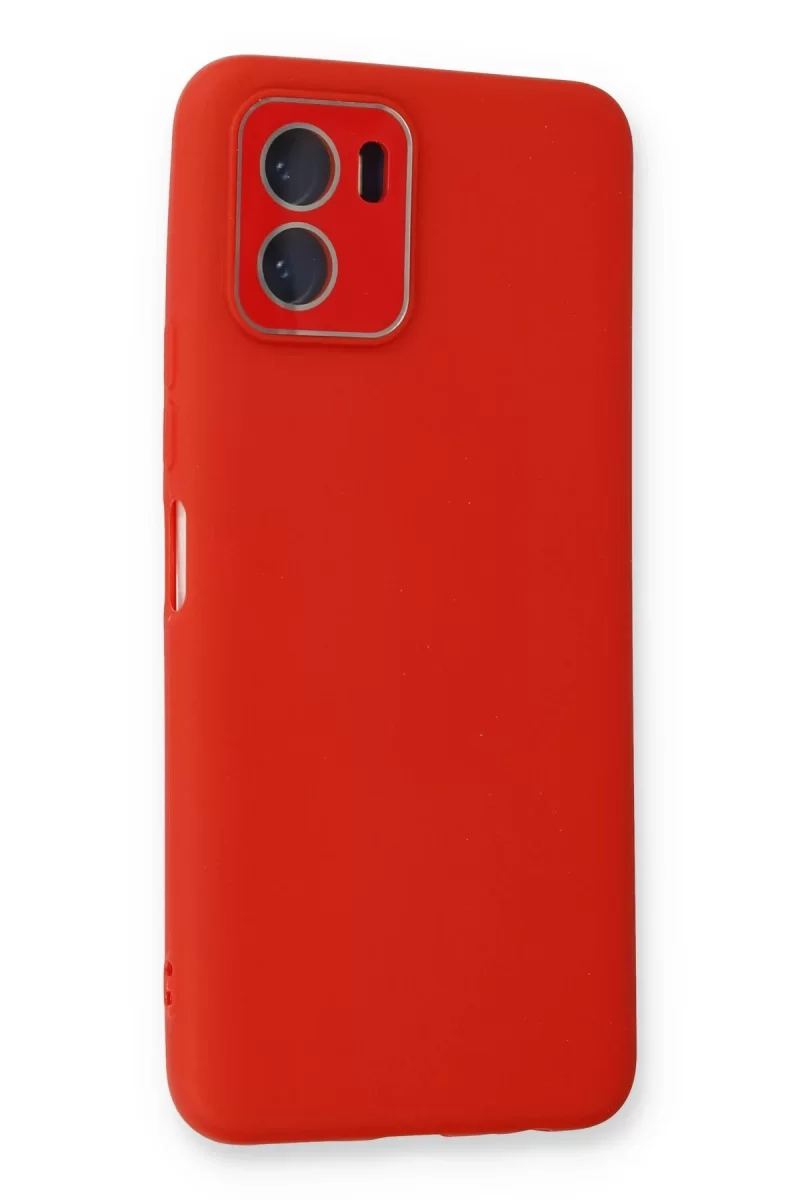 Newface Vivo Y15S Kılıf Lansman Glass Kapak - Kırmızı