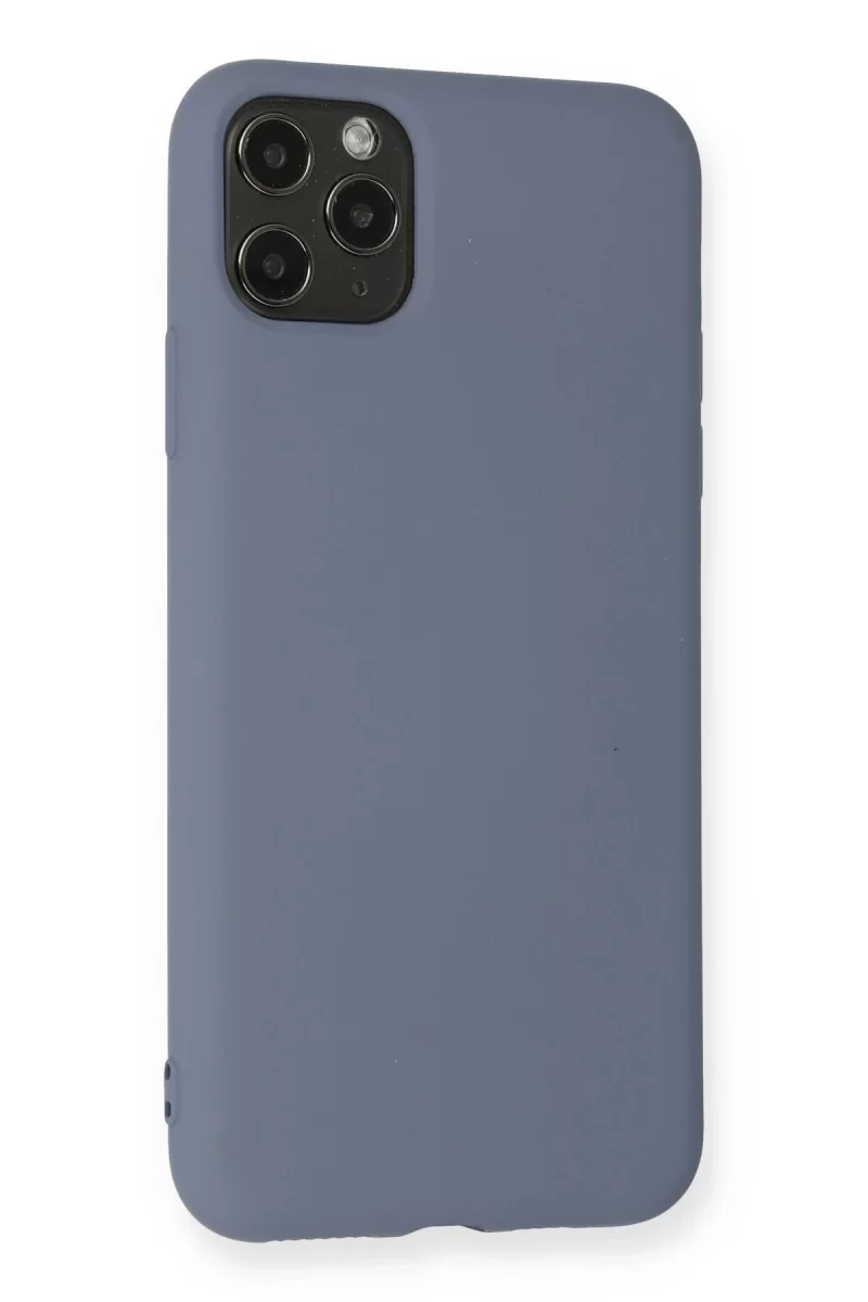 Newface Apple iPhone 11 Pro Max Kılıf Nano içi Kadife Silikon - Gri