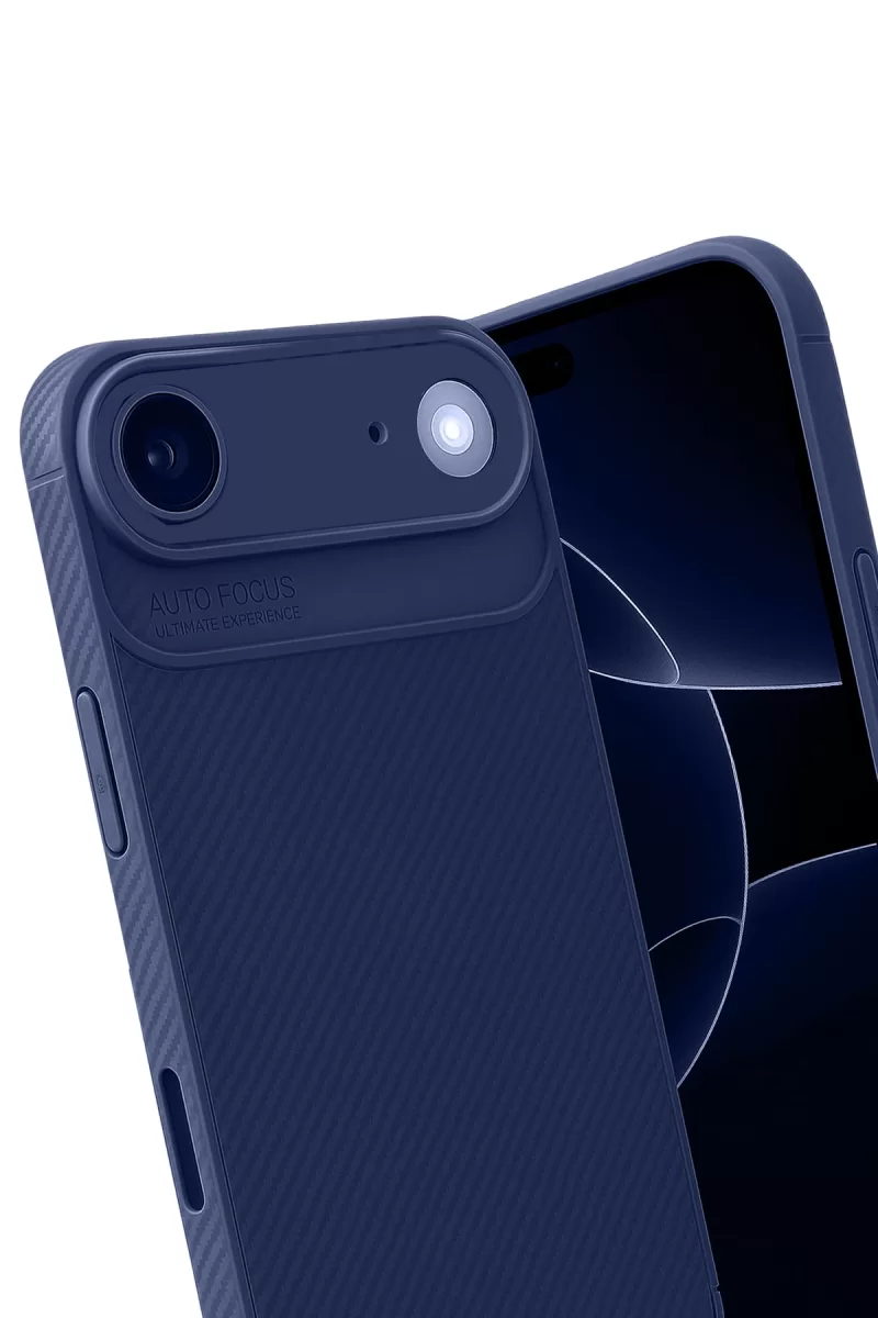 Newface Apple iPhone 17 Air Auto Focus Karbon Kapak - Lacivert