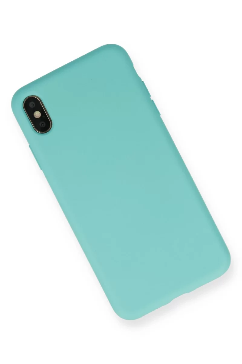Newface Apple iPhone XS Max Kılıf Nano içi Kadife Silikon - Turkuaz