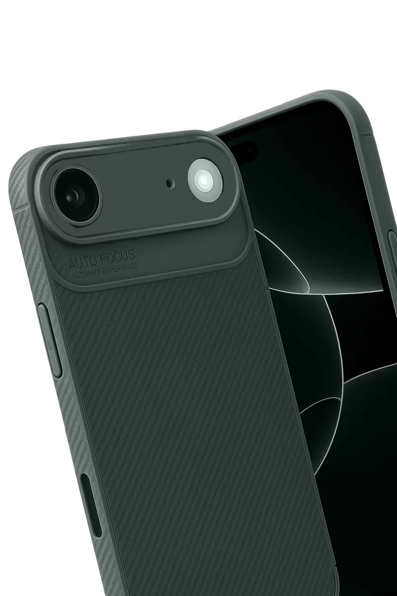 Newface Apple iPhone 17 Air Auto Focus Karbon Kapak - Koyu Yeşil