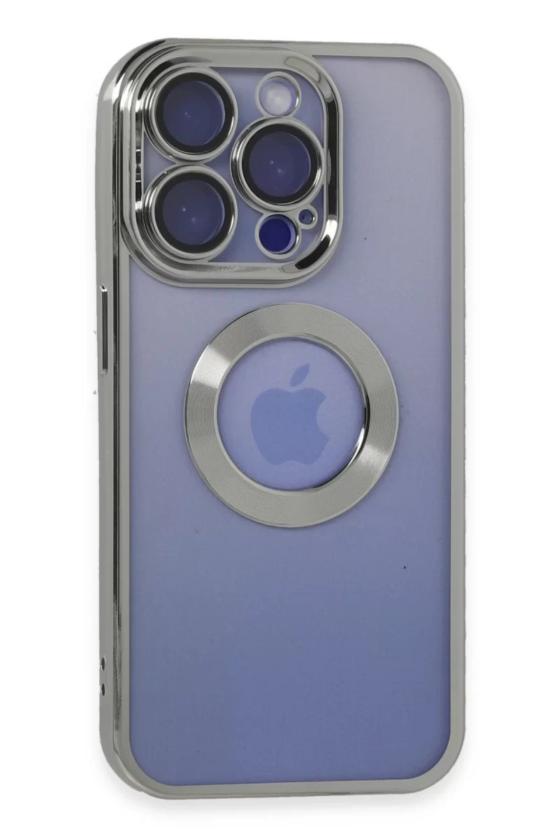 Newface Apple iPhone 15 Pro Kılıf Slot Silikon - Gümüş