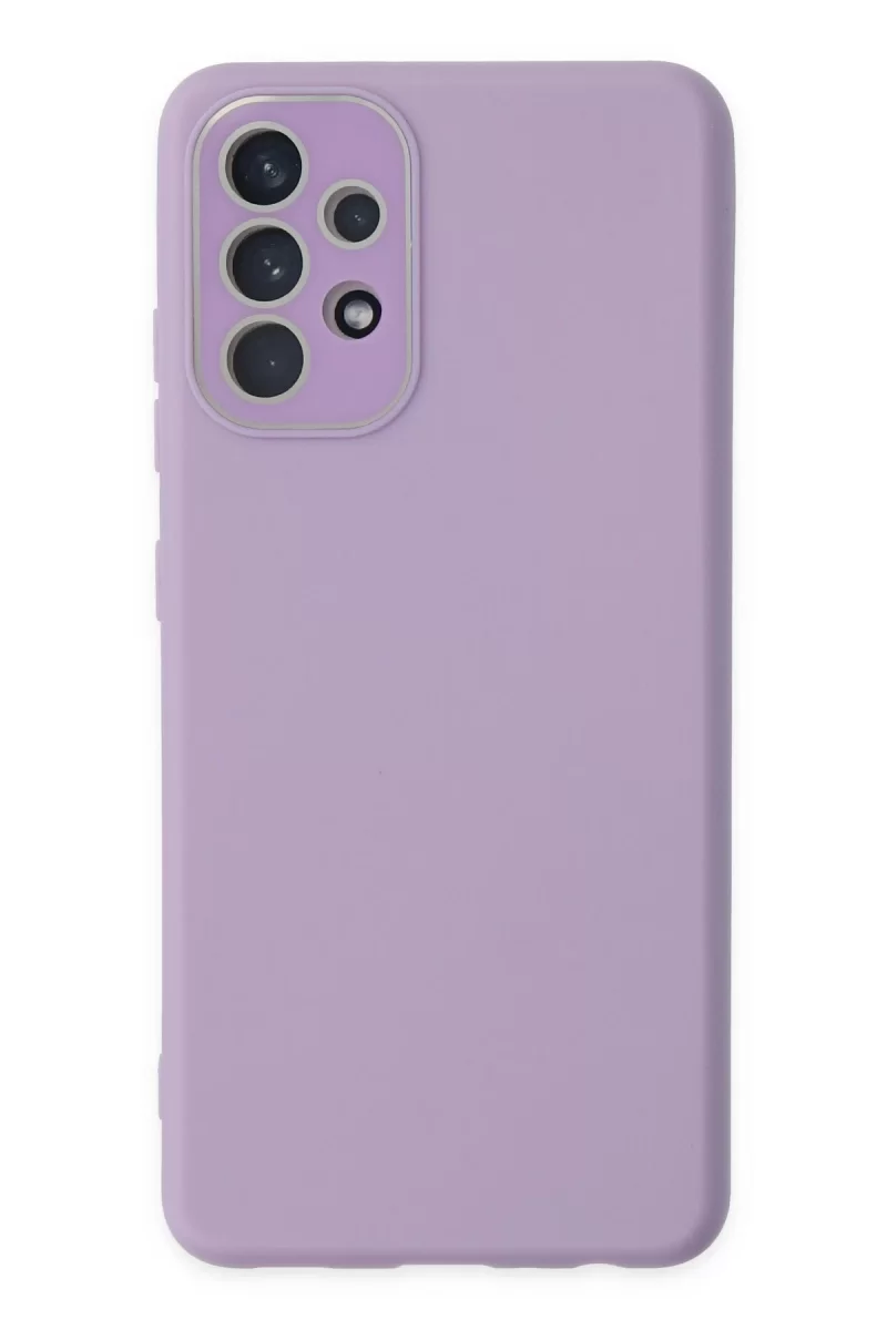 Newface Samsung Galaxy A33 5G Kılıf Lansman Glass Kapak - Lila