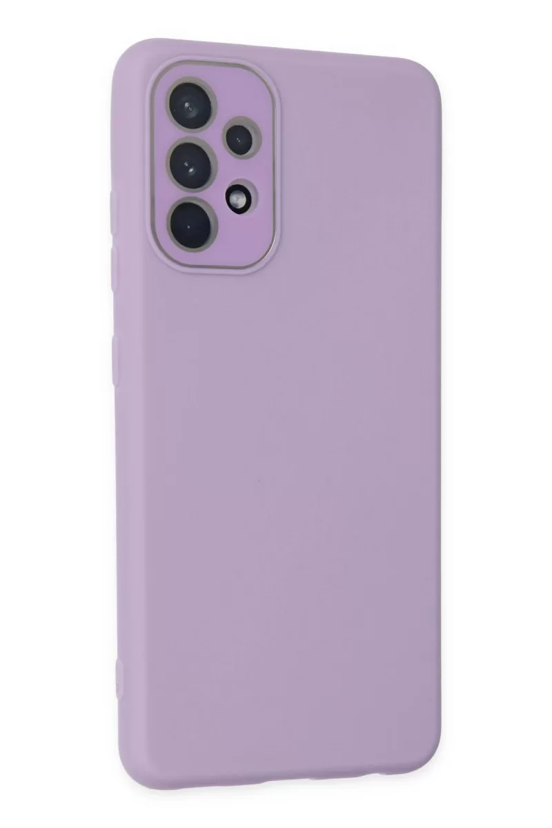 Newface Samsung Galaxy A33 5G Kılıf Lansman Glass Kapak - Lila