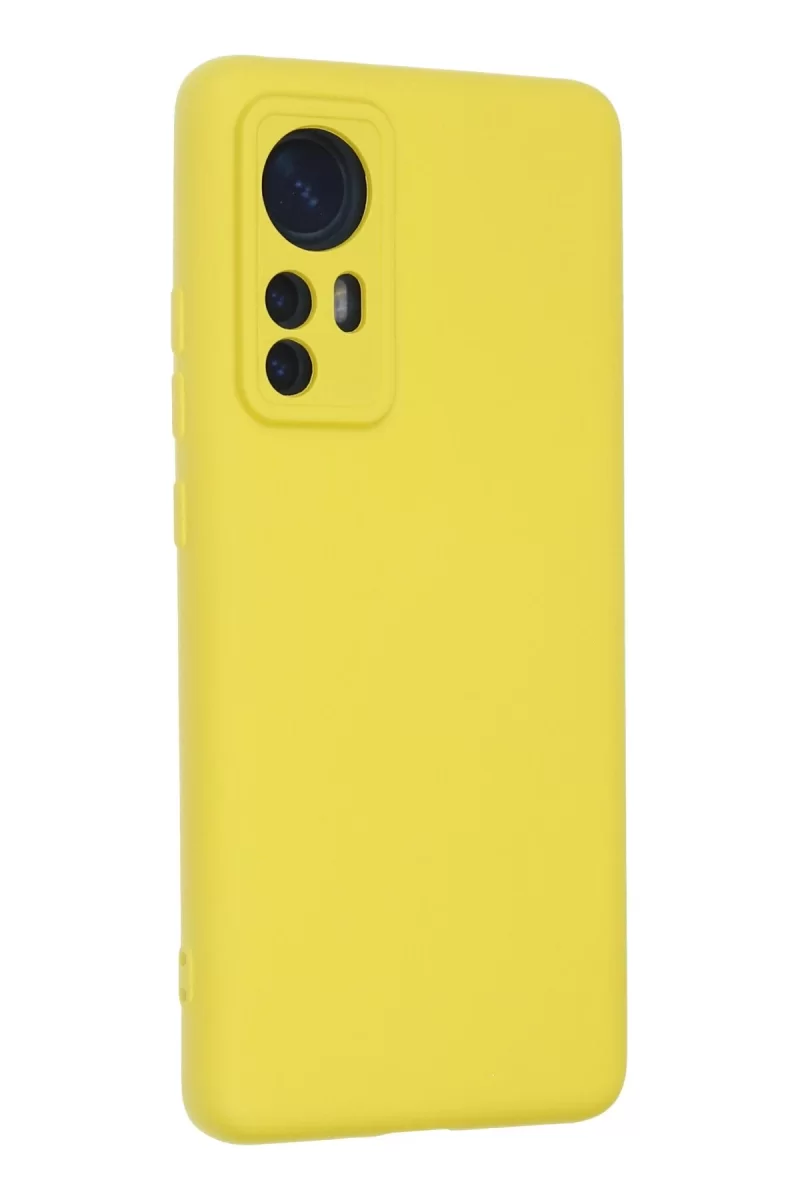 Newface Xiaomi Mi 12 Kılıf Nano içi Kadife Silikon - Sarı