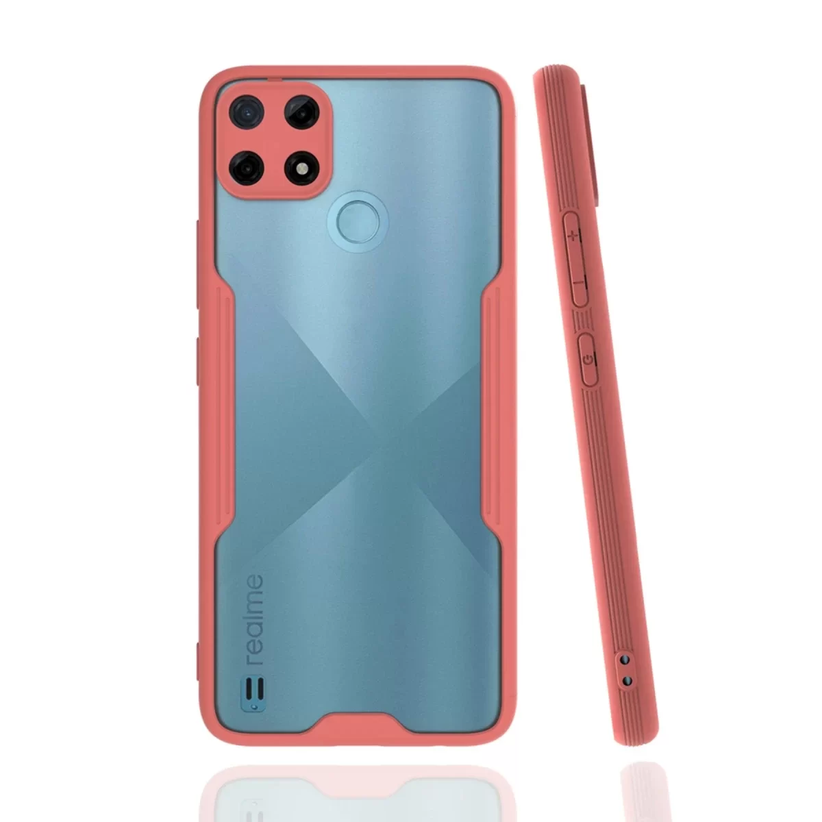 Newface Realme C25Y Kılıf Platin Silikon - Pembe