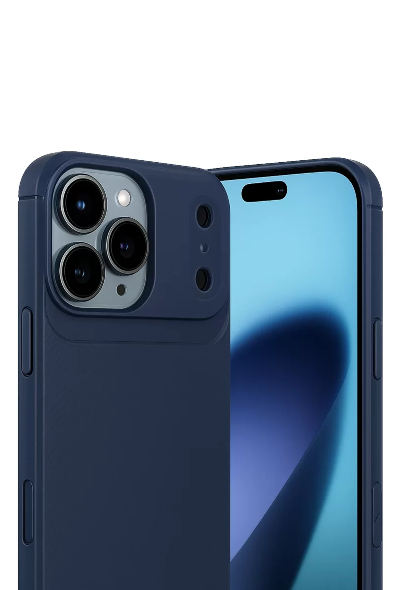 Newface Apple iPhone 17 Pro Max Auto Focus Karbon Kapak - Lacivert